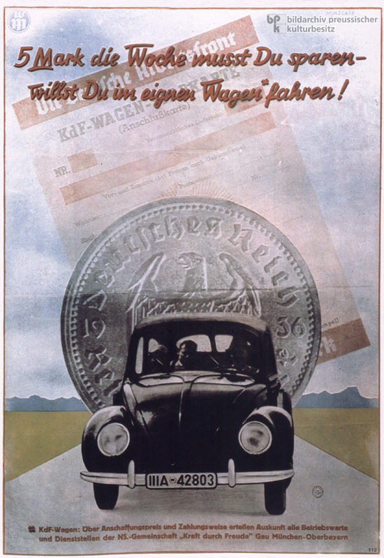  Poster Advertising the KdF-Car (1939) 